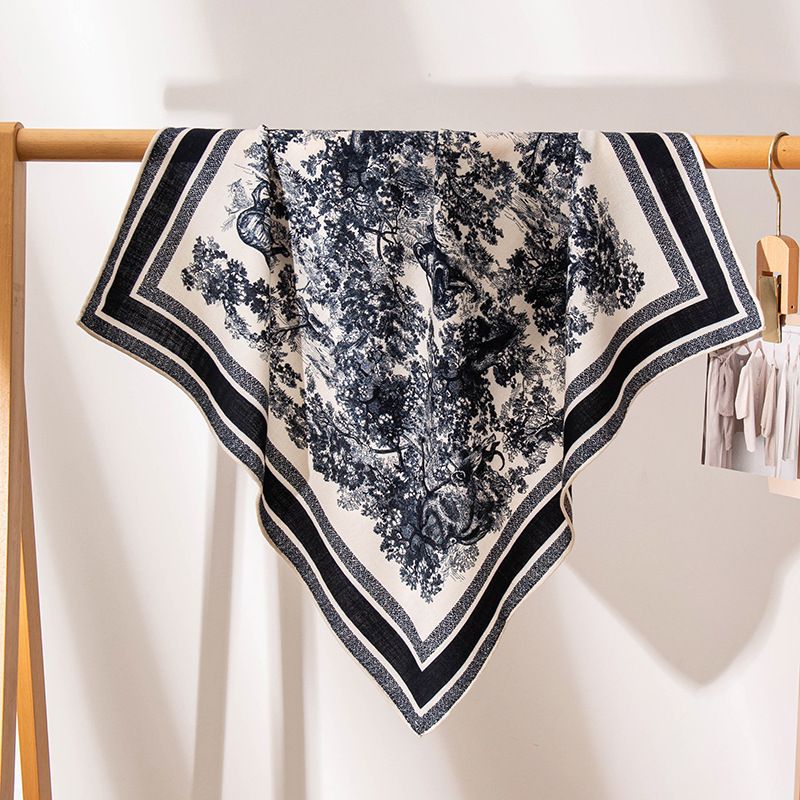 Animal World Wolle Maulbeerseide Herbst Winter Warmer und eleganter quadratischer Damenschal_voghion.com