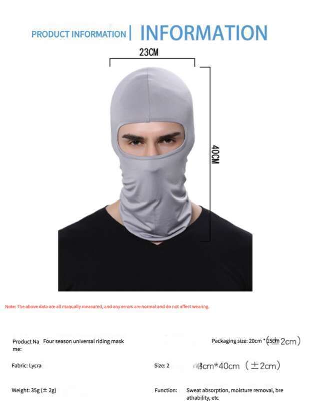 Maschera da ciclismo Ruidong per esterni, antivento, sportiva, con fascia interna per protezione solare, copricapo_voghion.com