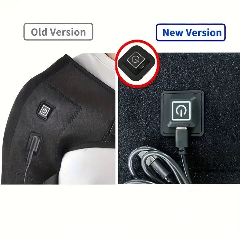 Intelligent heating shoulder pad USB electric heating shoulder pad middle aged and elderly wormwood hot compress physiotherapy heating shoulder pad_voghion.com