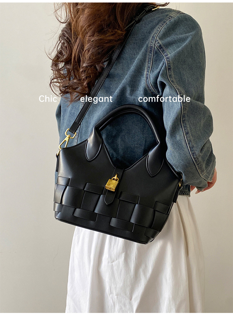 Borsa a tracolla di alta qualità, borsa a secchiello vintage, borsa tote in tessuto occidentalizzato, borsa sotto le ascelle alla moda, borsa da donna leggera di lusso_voghion.com