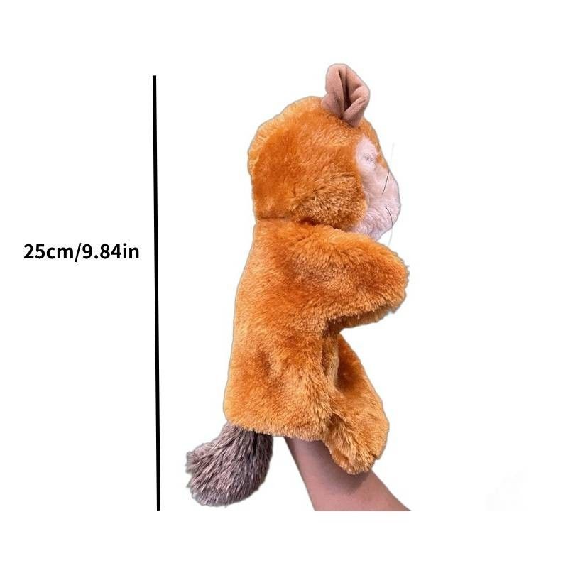 Large Squirrel Plush Puppet Toy With Plastic Nose 25cm New Brown Stuffed Squirrel Animal_voghion.com