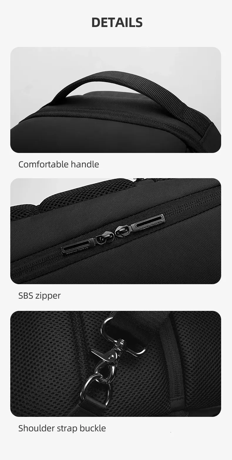 MARK RYDEN Borsa a tracolla da viaggio per uomo di grande capacità, adatta a un cuscinetto da 11 pollici 250224_voghion.com