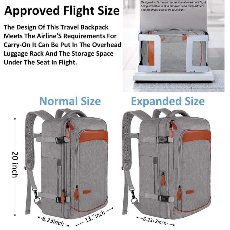 Durable Water-Resistant Unisex Laptop Backpack With Spacious Compartment For Travel & Work, 16-Inch Laptop Compatible Multi-piece Storage Bag_voghion.com