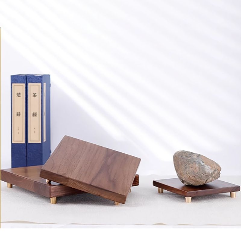 Espositore da tavolo in legno di noce per gioielli, porta braccialetti, porta cosmetici, porta profumo, vassoio e piatto per bambole_voghion.com