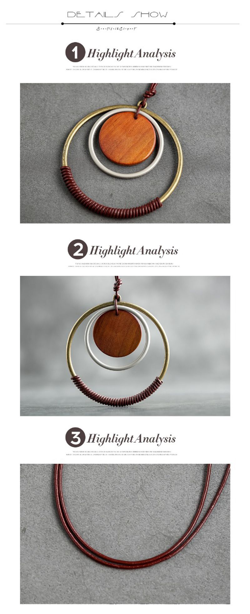 Mode Houten & Hangers Vrouwen Ronde Cirkelvormige Cirkel Boheemse Kettingen Vintage Statement Mode Sieraden Voor Feest Cadeaus_voghion.com