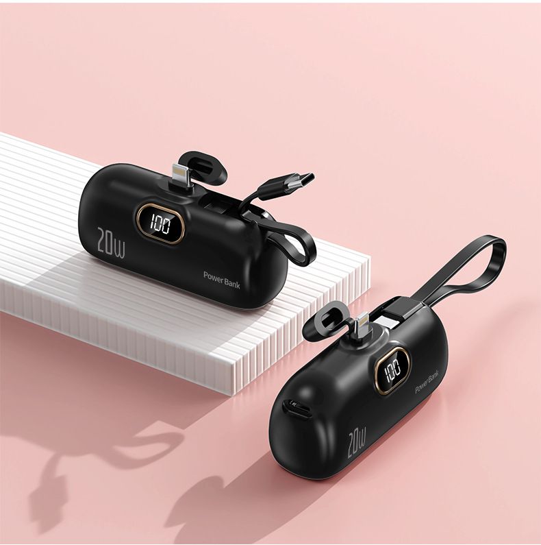Mini batterie externe sans fil – Capsule ultra-portable de 5 000 mAh avec charge rapide de 20 W_voghion.com