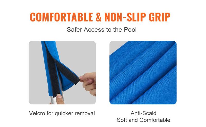 VEVOR Pool Handrail 2 PCS 48x36in Stainless Steel With Base Plate For Spas_voghion.com