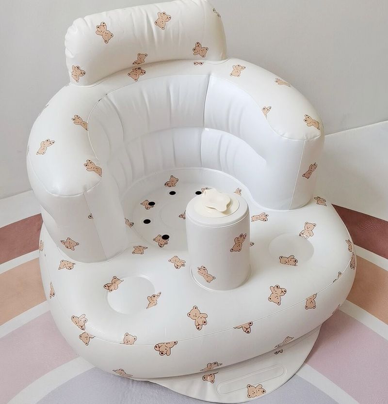 Ins Sgabello da bagno pieghevole portatile per bambini, sedia anti-caduta, sedia da scuola, divano gonfiabile in PVC, sedia da allenamento_voghion.com