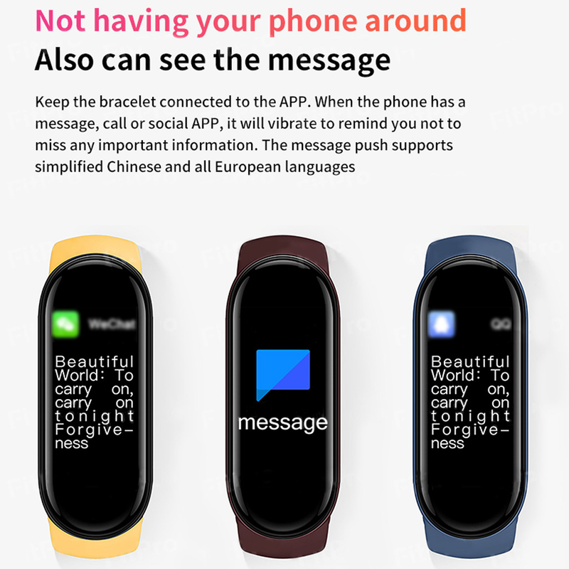 Orologi sportivi M6 Braccialetti intelligenti per uomo e donna Ompass Cardiofrequenzimetro impermeabile_voghion.com