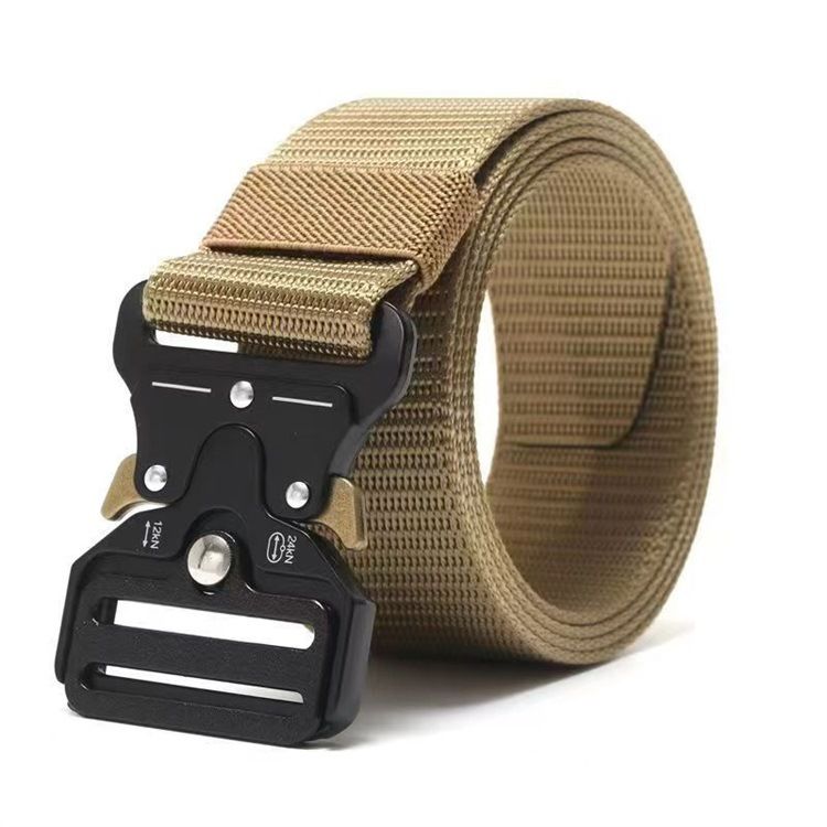 Cobra Pattern Nylon Buckle Personalized Woven Belt For Men Outdoor Special Forces_voghion.com