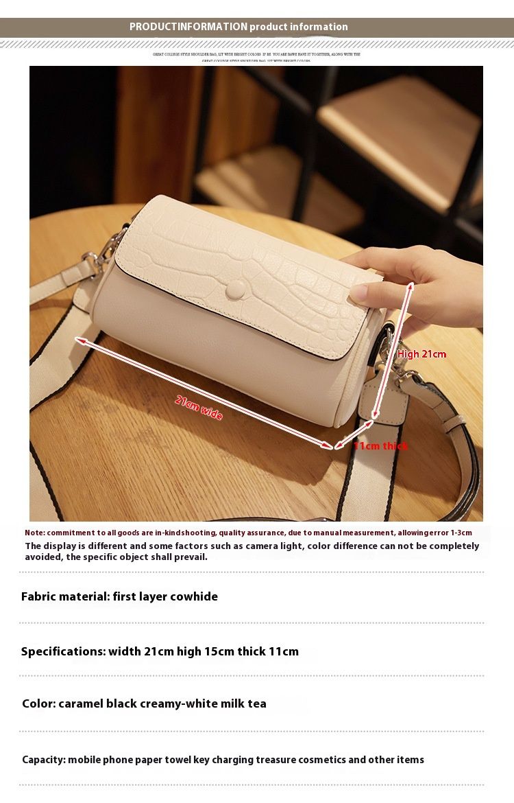 Tracolla larga, tracolla singola in pelle bovina da donna sotto ascella, borsa a cuscino, trendy e alla moda, nuovo stile_voghion.com