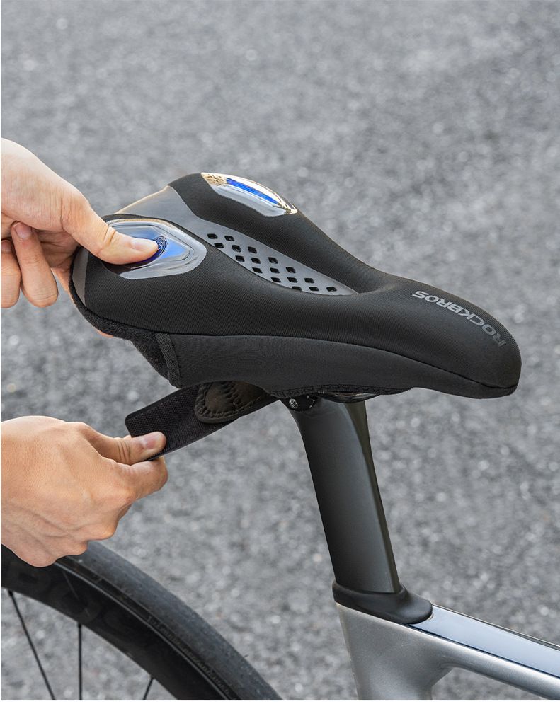 Rock Brothers Bicycle Thickened Silicone Hollow Men's and Women's Highway Mountain Bike Saddle Riding Cushion Cover_voghion.com