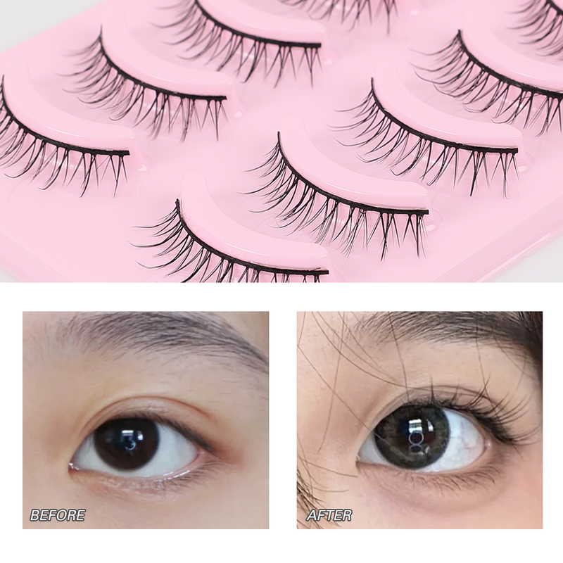 5 pairs of natural thick fake eyelashes in comics, role-playing soft eyelashes in comics, daily dating, makeup, fake_voghion.com