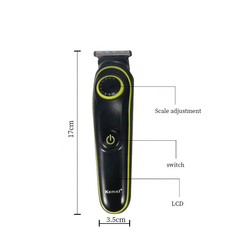 Kemei KM-696 5-in-1 Multifunktions-Elektro-Schneidemaschine Professioneller Trimmer für Männer USB-aufladbare Haarstyling-Tools_voghion.com