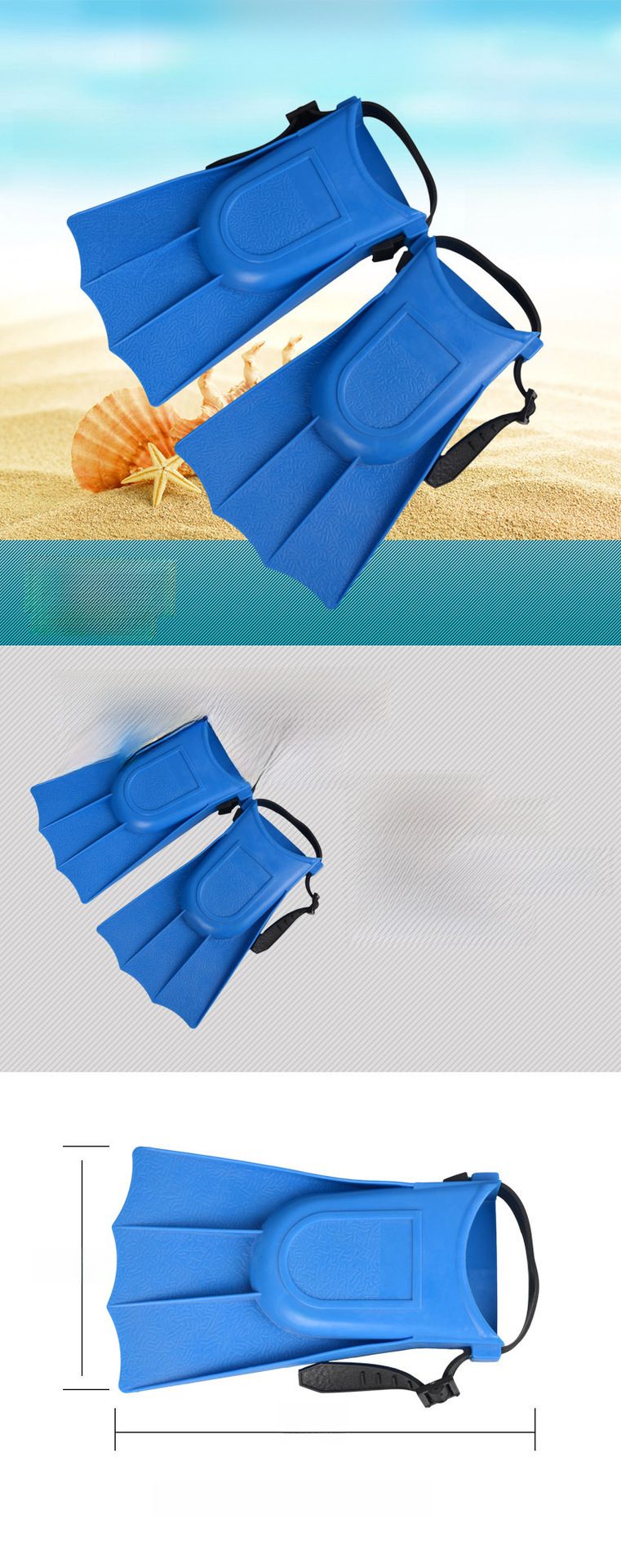Tauchflossen Schwimmzubehör Froschschuhe Multicolor 25~30 Meter können getragen werden Kinder Schnorchelausrüstung Großhandel_voghion.com