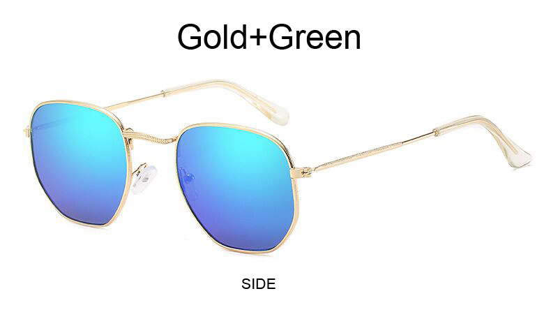 Metall Quadrat Sonnenbrille Frau Vintage Sonnenbrille Weibliche Mode Marke Spiegel Brillen Farbige Linsen Designer Gafas_voghion.com