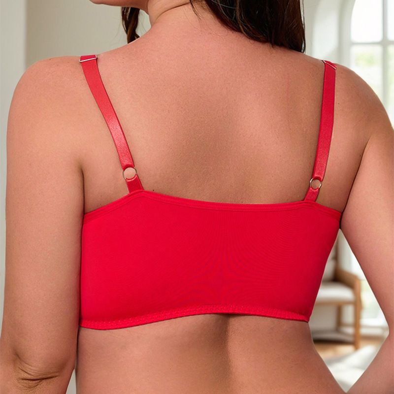 Plus Size 1-4XL Damme Plus Size Lingerie Sexy Ënnerwäsch Ultra Dënn Grouss Broscht Kleng Ultra Dënn Perspektiv Anti-Hängend Damme-BH_voghion.com