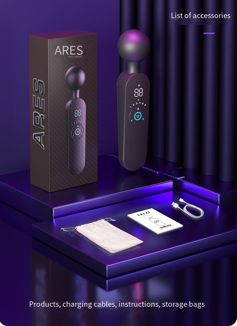 2023Ares-AV Vibrator 72-Gang Female Second Tide Klitoris G-Punkt KWD Stimulator Beheizte Masturbation Dev2023_voghion.com