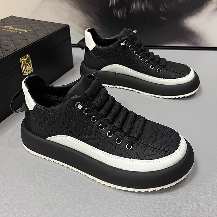Scarpe da uomo in cotone e peluche, extra large, nuove, primavera-autunno 2025, sportive e casual, scarpe alla moda_voghion.com