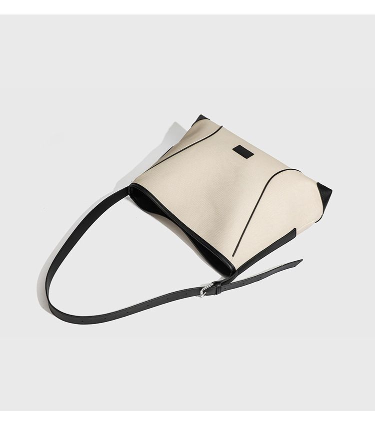 Trendy Shoulder Tote Bag For Women - Casual Canvas Crossbody Hobo Bag With Magnetic Closure, Spacious Interior & Stylish Stitching Details_voghion.com
