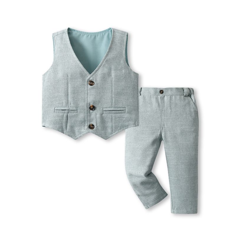 Abbigliamento per bambini Vestito per ragazzi Vestiti primaverili Bel gilet per bambina Vestito in tre pezzi Vestito per bambini di sei anni Vestito per bambini_voghion.com