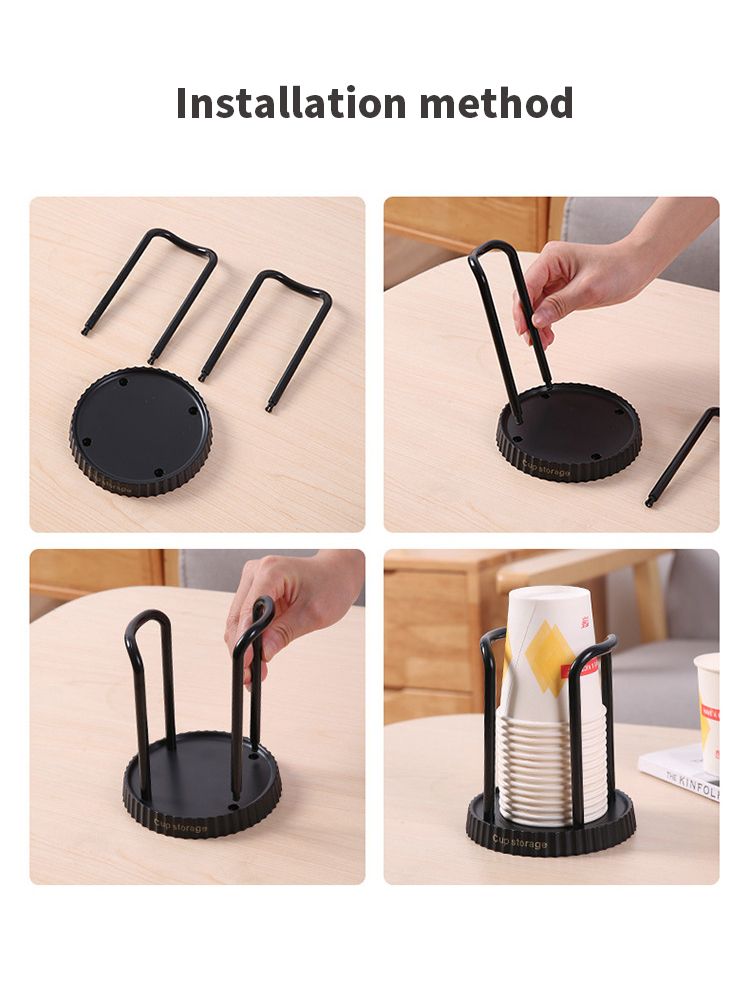 Disposable Paper Cup Holder Rack, Desktop Storage Organizer For Living And Dining Room, Space Saving Cup Taker_voghion.com