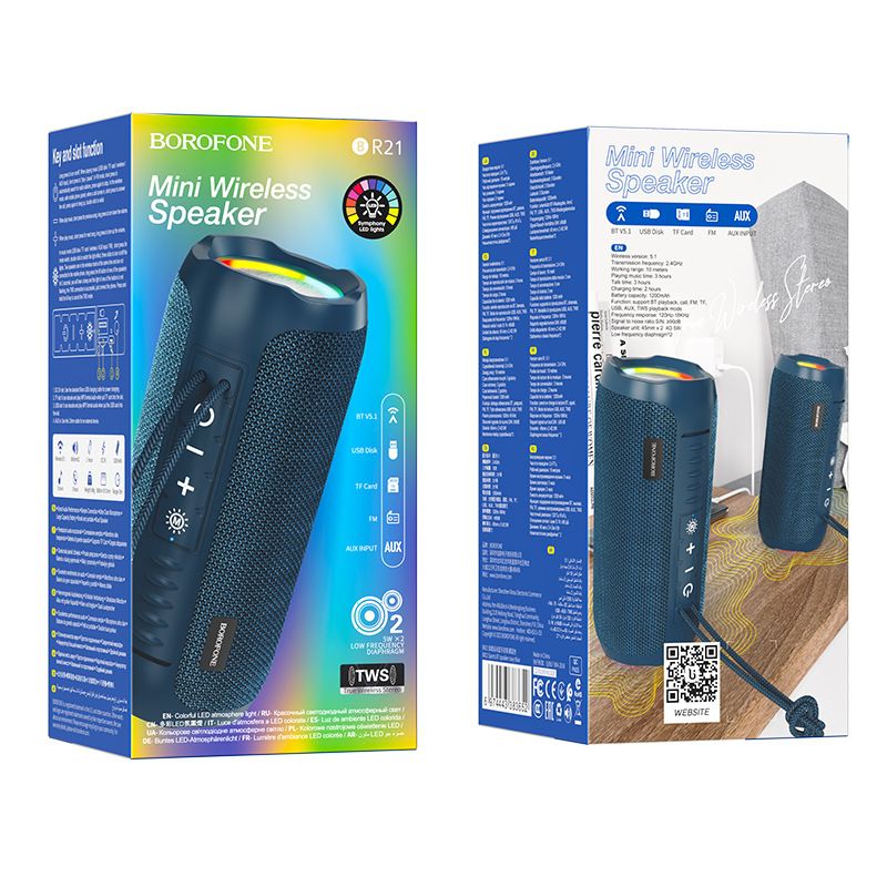 Głośnik Bluetooth BR21 do sportu, festiwal muzyczny, bezprzewodowy, wysokiej jakości, z możliwością wkładania kart, przenośny głośnik zewnętrzny_voghion.com
