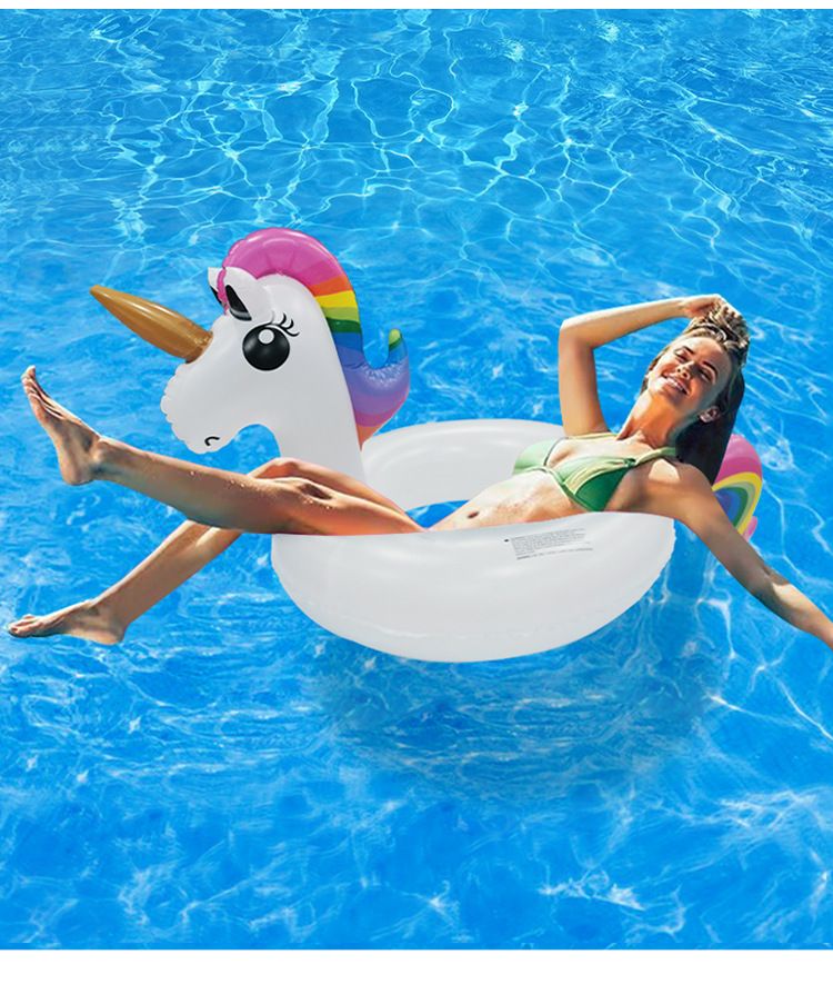 Sillón inflable de piscina con forma de unicornio, de PVC grueso con luces LED y respaldo (silla flotante extragrande para adultos, ideal para relajarse al aire libre en el agua)_voghion.com
