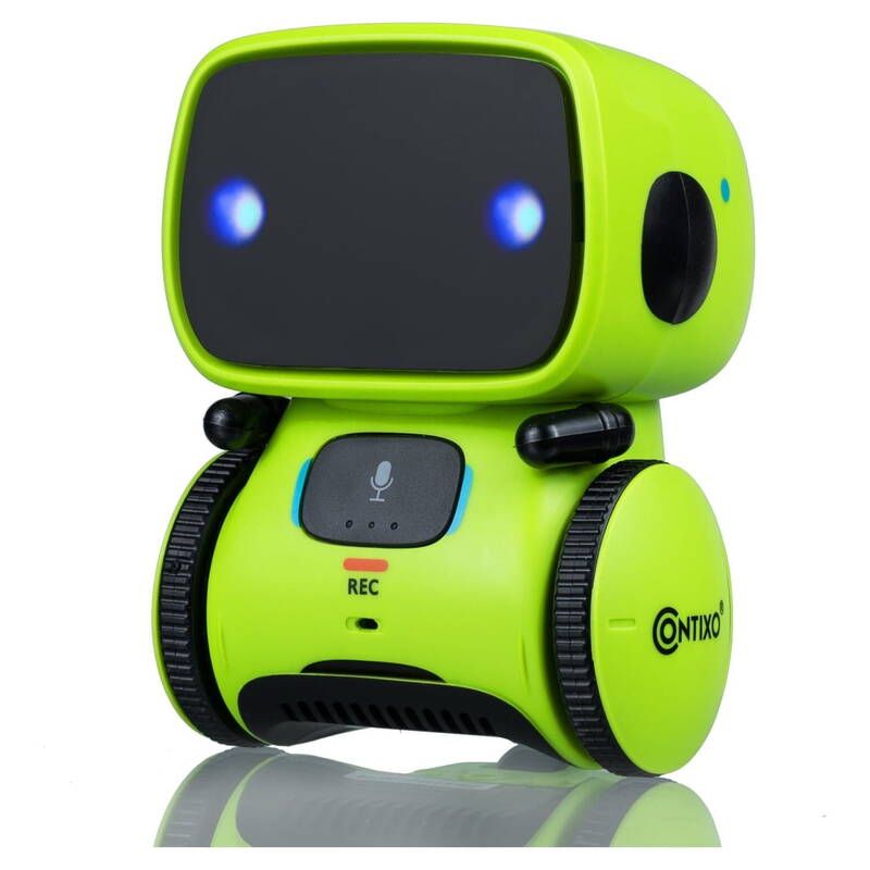 Contixo Kids Smart Toy Mini Robot Talking Singing Dancing Interactive Voice Control Touch Sensor Speech Recognition_voghion.com