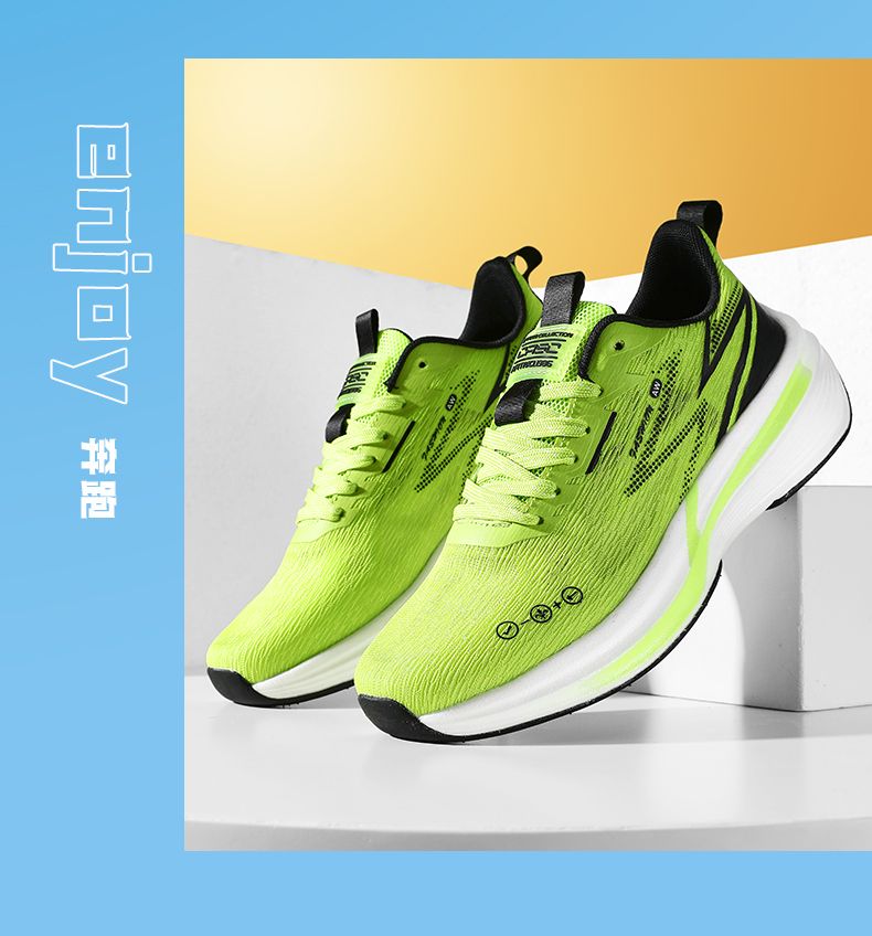 New High Elastic Sports Shoes Men Net Surface Breathable Young Middle School Students Ultra-light Shock Absorption Running Shoes_voghion.com