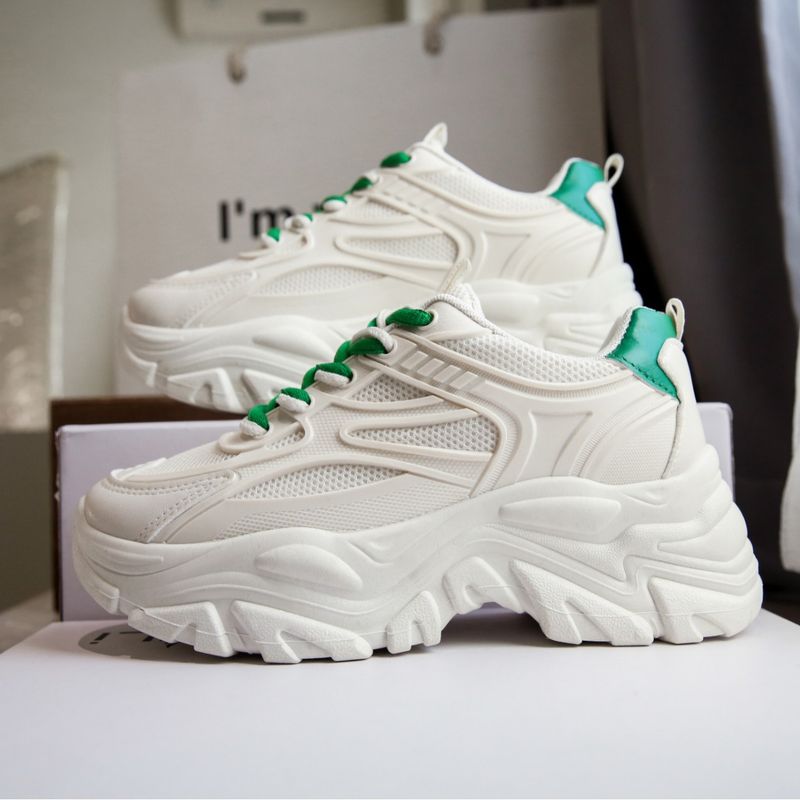 Retro little white shoes female Spring and autumn high street all match students breathable casual sports women's shoes_voghion.com
