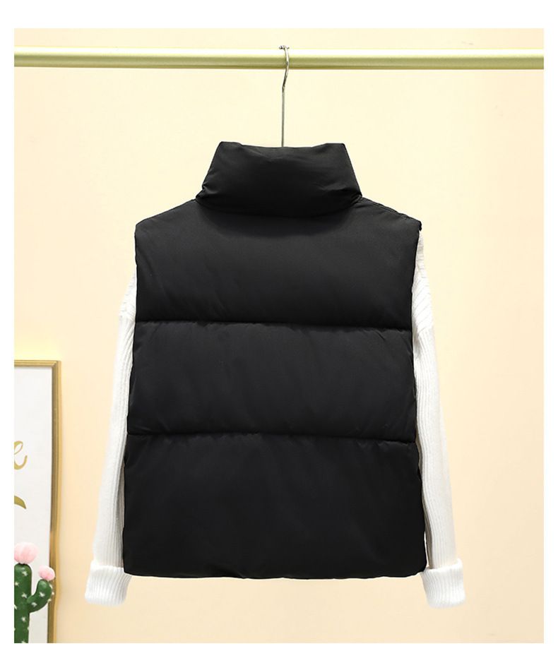 Gilet matelassé sans manches pour femme - Veste courte matelassée pour l'automne et l'hiver, superposition légère et chaude, tenue décontractée et de bureau_voghion.com