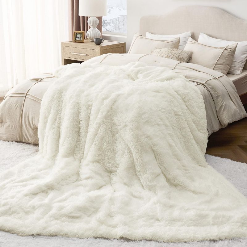 Coperta di peluche per divano, morbida, calda, confortevole, in pelliccia sintetica, per divano e letto, doppia faccia._voghion.com