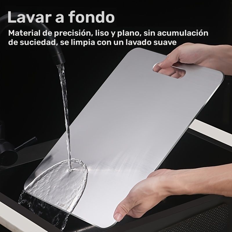 Tagliere da cucina antiscivolo in acciaio inossidabile 304 a doppia faccia per tagliare frutta e carne, durevole, di qualità alimentare_voghion.com