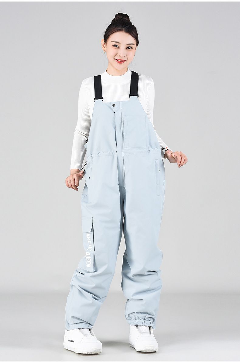 Pantaloni da sci unisex oversize invernali antivento da snowboard, termici, monopezzo_voghion.com
