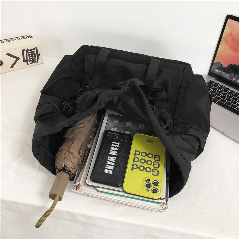 Mochila de viaje moderna, funcional, de gran capacidad, para senderismo al aire libre, para hombres, estudiantes universitarios, mochila escolar negra._voghion.com