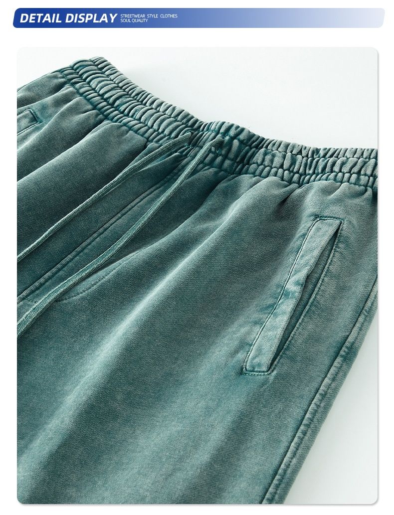 001 2025 Herfst Winter Nieuw Geverfde Vintage Dunne Ronde Hals Sweatpants Set Trendy Merk Gewassen Sweatshirt En Broek_voghion.com