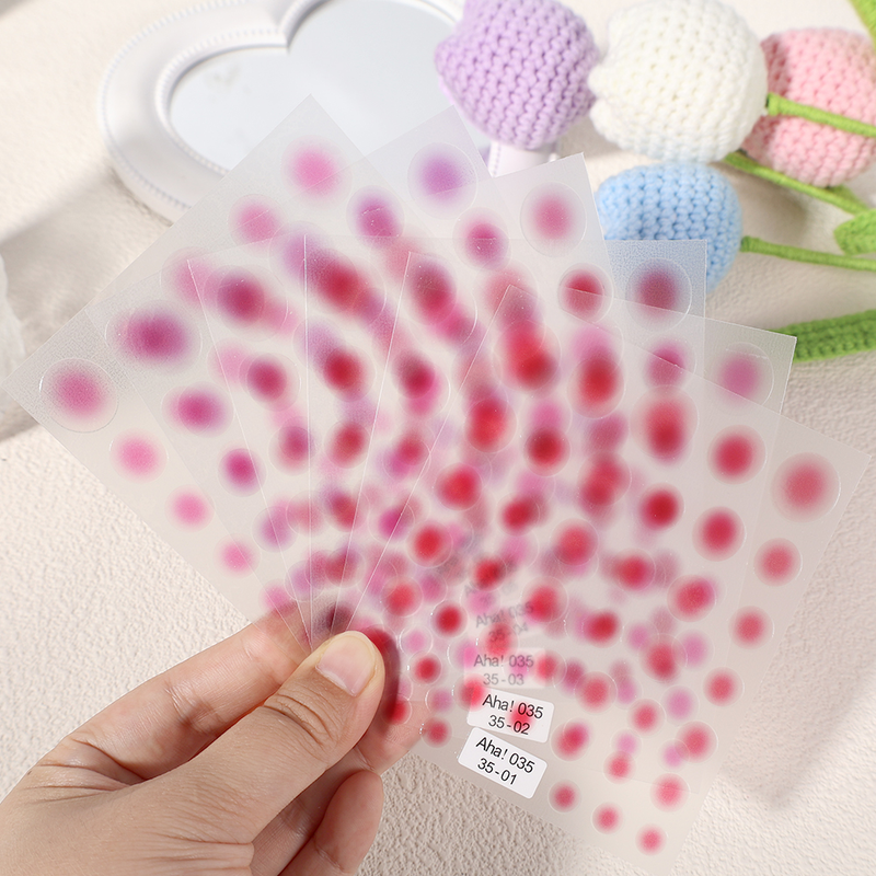 3D transparenter Puder-Rouge, allmählicher Wechsel, Nagelkunst-Aufkleber, selbstklebender Regenbogen-Puder-Rouge-Schieber, Grad_voghion.com