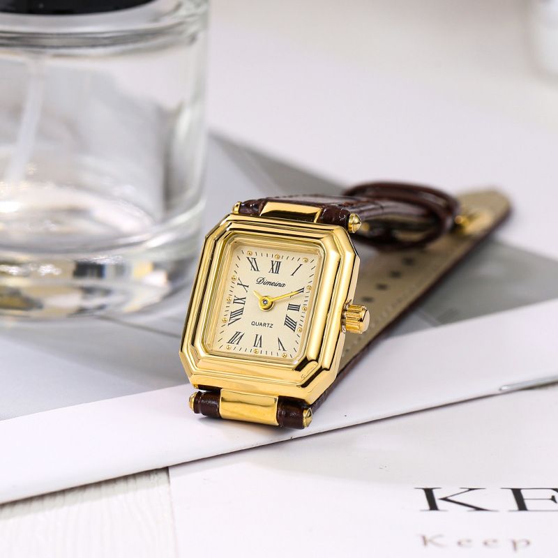 Timena Square Niche für Frauen INS Style Student Einfache elegante kompakte römische Armband Damenuhr_voghion.com