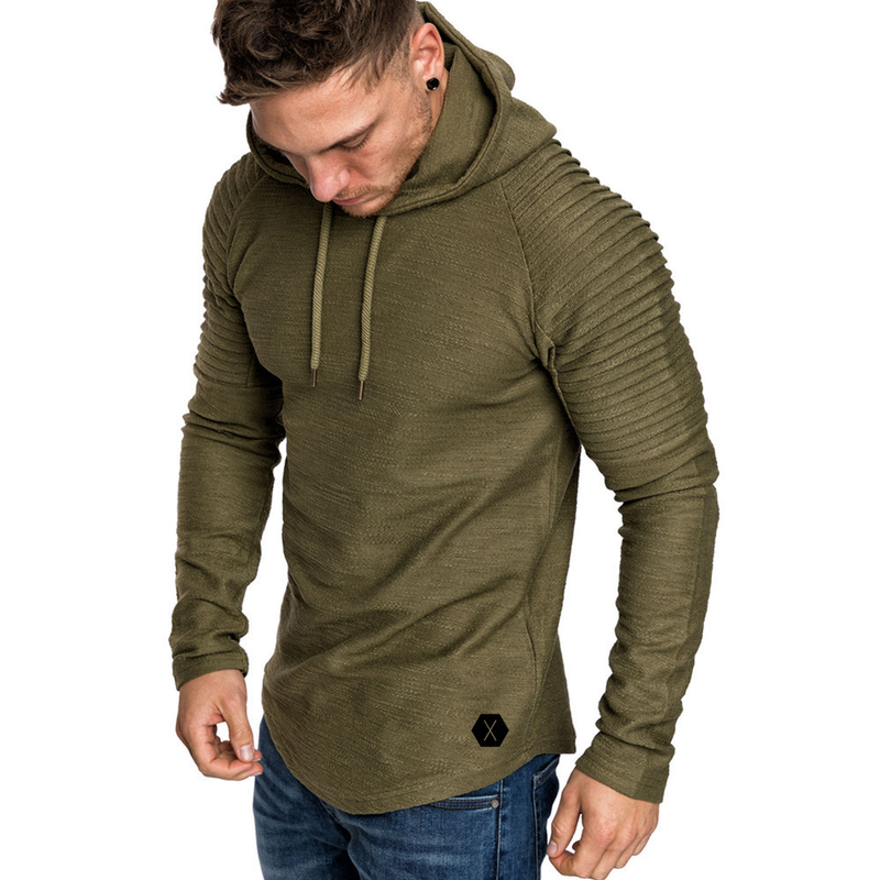 Fashiion Men's Pullover Hoodies Fleece Casual Long Sleeve Hooded Solid Color Sweatshirts with Pockets_voghion.com