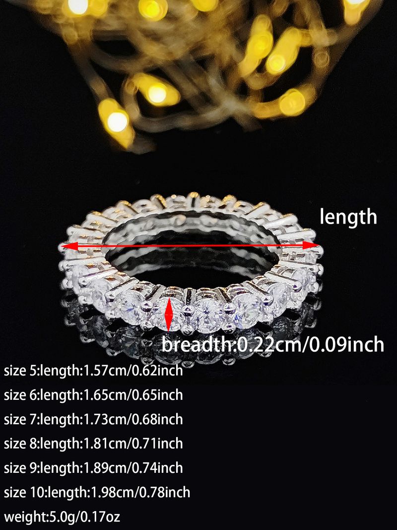 Conjunto de joias femininas com zircônias incrustadas, anel feminino de luxo, anel simples com diamantes_voghion.com