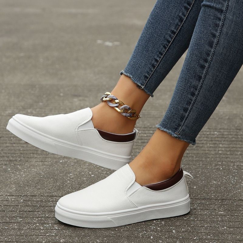 Novos sapatos de salto grosso com salto único, cano baixo, moda grande, esportivos e de lazer para mulheres_voghion.com