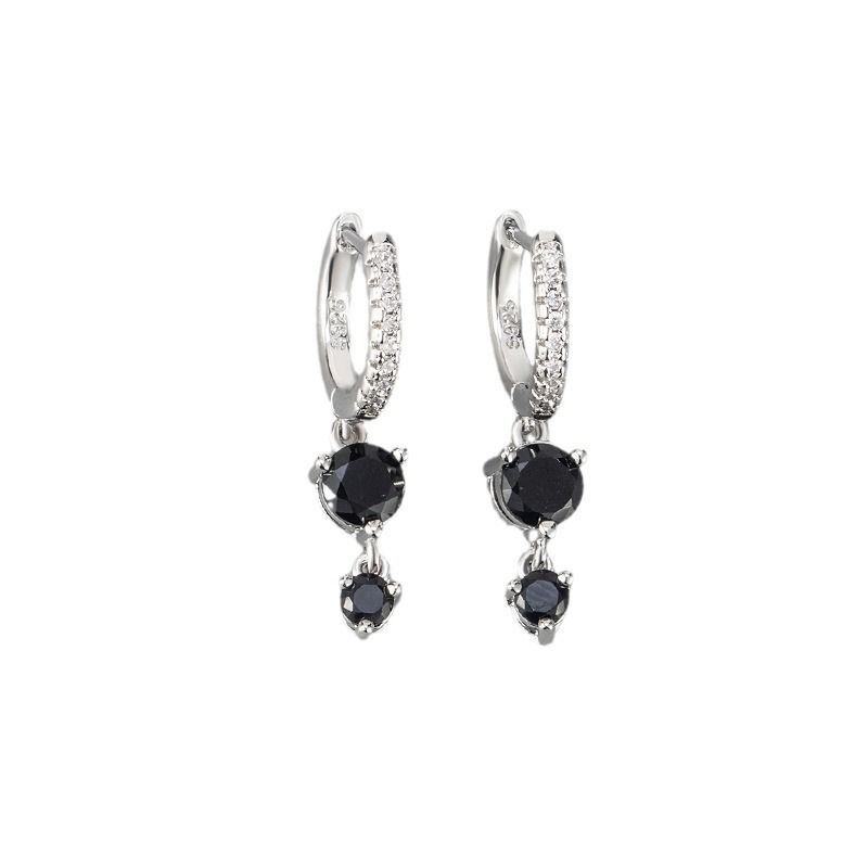 Fashionable Inlaid Colorful Zircon Tassel For Women, Stylish And Versatile Stud Earrings_voghion.com