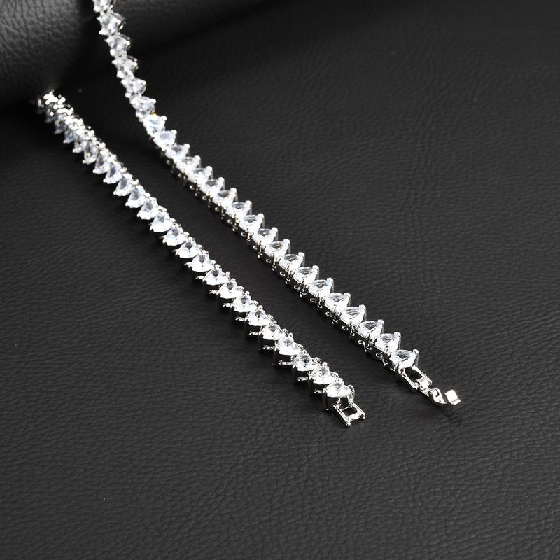 Collana con bracciale a una fila, stile Hip-Hop, con catena da tennis a forma di cuore in zircone e lega intarsiata con diamanti, all'ingrosso_voghion.com