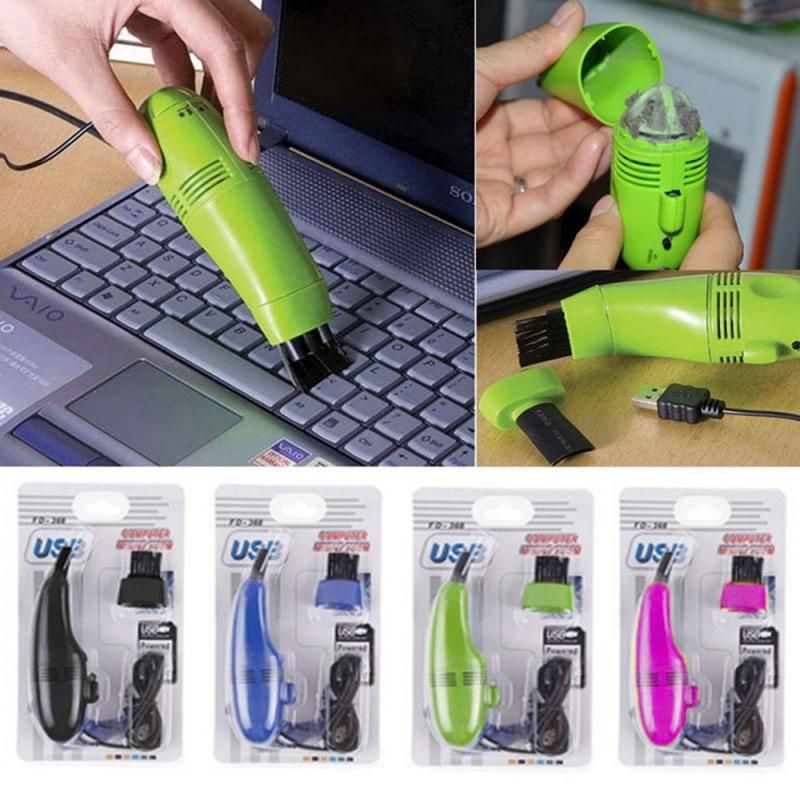 1PC Mini Computer Vakuum USB Tastatur Reiniger PC Laptop Pinsel Staub Reinigung Kit Handheld Staubsauger_voghion.com