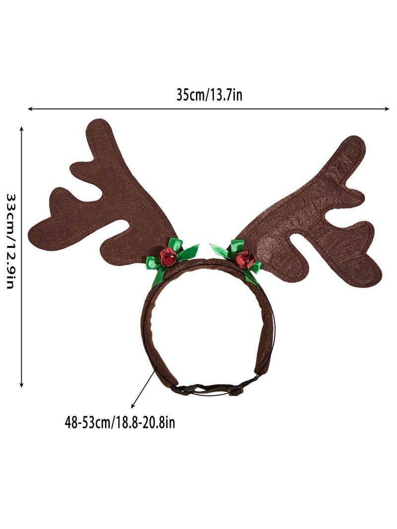 Julemode klassisk rødgrønt gevir lys Hairball stjerner hund kat pandebånd hovedbeklædning_voghion.com