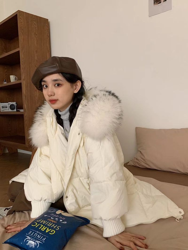 Damenmode lange Kapuzenjacke Warme Jacke_voghion.com