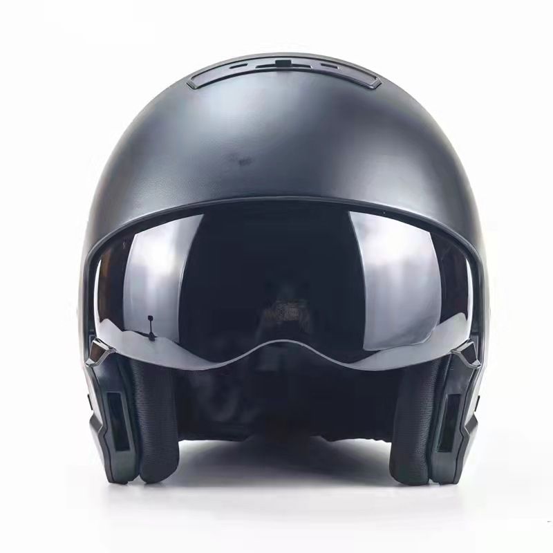 Samurai Black Scorpion Herr Kombinationshelhjälm Four Seasons Mech Battle Damage_voghion.com