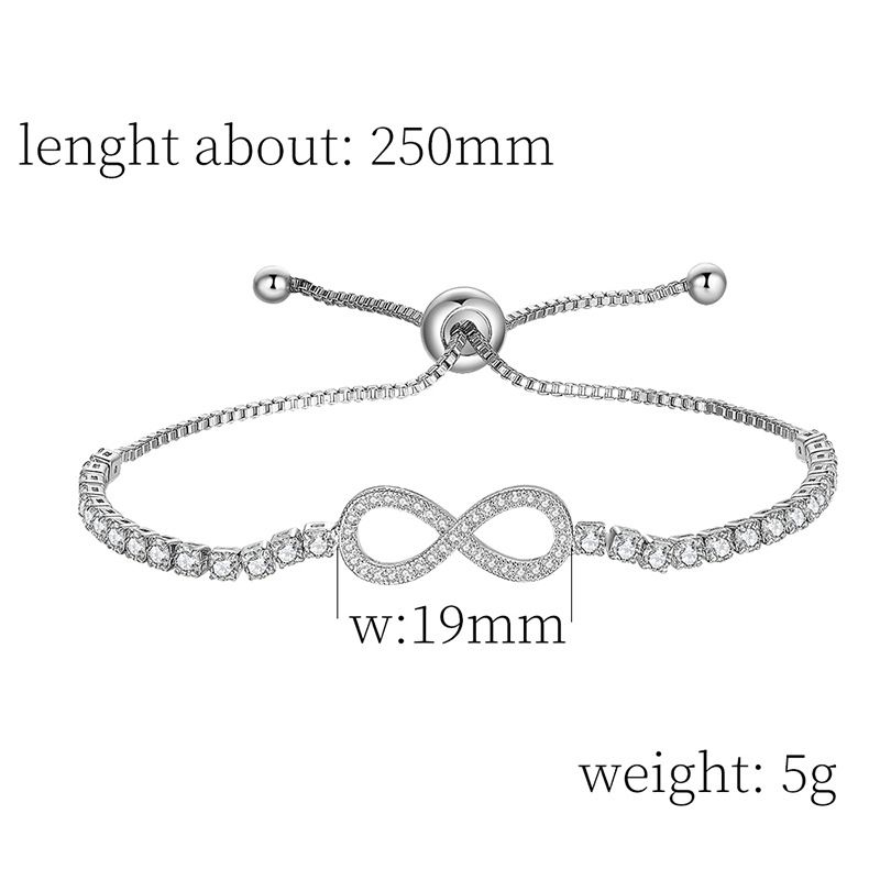 Creative Adjustable With Diamond Inlaid Number 8 Shape Bracelet Jewelry_voghion.com