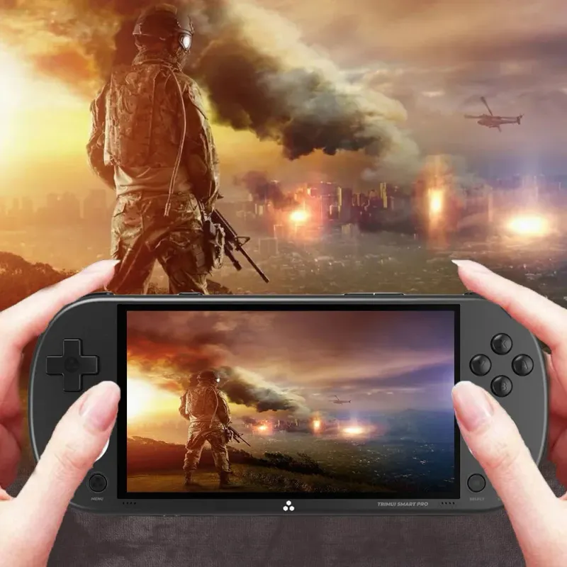 Per Trimui Smart Pro Console portatile retrò da 4,96 pollici e 5000 mAh, mini lettore di videogiochi da 30000_voghion.com